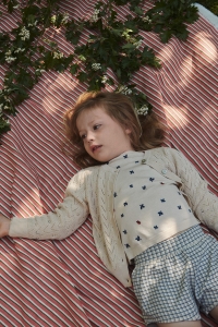 Preview: FUB Strickjacke Pointelle - ecru